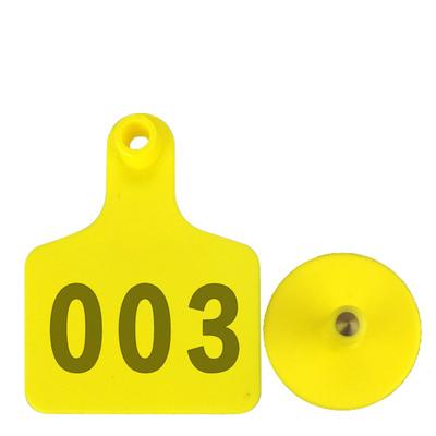 100 Sets Cow Ear Tag Signs Ear Card With Words No.001-500 Ear Tags Typing Copper Head Earrings Farm Animal Identification Card