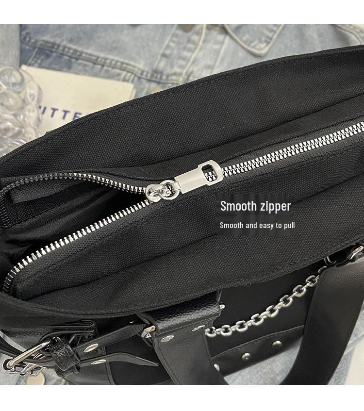 2025 Женская Высококлассная Модная Сумка-Тоут на Плечо с Заклепками