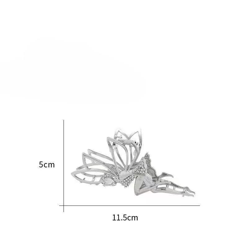 Креативная заколка для волос "Ангельские волосы" Сверкающий страз Хрустальный головной убор Металлическая заколка для волос Заколка для хвоста девочки Эльфийский аксессуар для волос