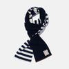 Karactor Striped Knit Muffler / Navy Ivory