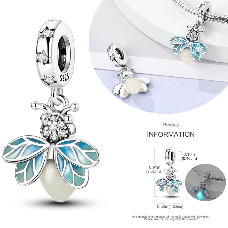 Copper Charms Beads Perfume Animal Butterfly Pendants Fit Original Bracelet Diy Jewelry