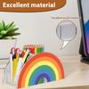 Акриловая радужная подставка для карандашей Милые настольные органайзеры для канцелярских принадлежностей Полки Аксессуары Книжная полка Коробка для хранения для дома и офиса