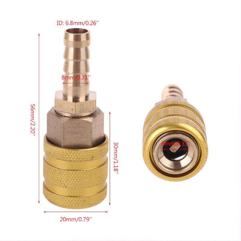 8mmTire Valve Clip Solid Brass Quick Connect Adapter Thread Inflatable Joint Car Motorcycle Bike Tyre Nozzle Clamp Accessories