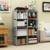 Storage Rack Easy Assembly Metal Tubes Non-Woven Fabric Dustproof Waterproof Large Capacity Book Organizer