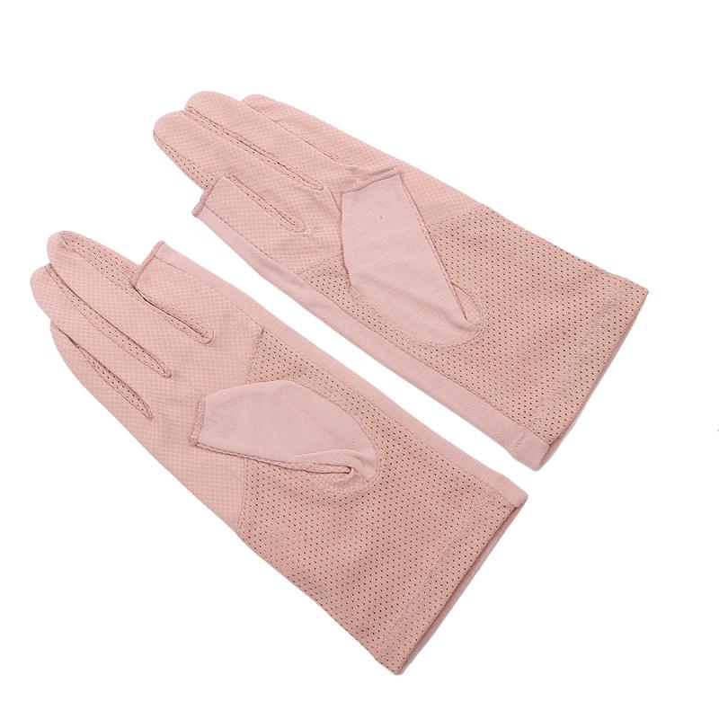 Женские летние тонкие короткие перчатки из полиэстера и хлопка, спортивные нескользящие дышащие перчатки для вождения и езды, солнцезащитные перчатки