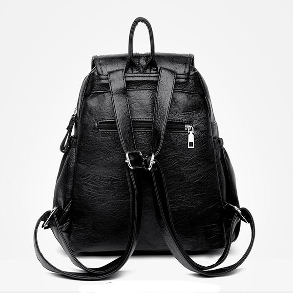 Women High Quality Leather Backpacks Vintage Female Shoulder Bag Travel Ladies Backpack School Bags