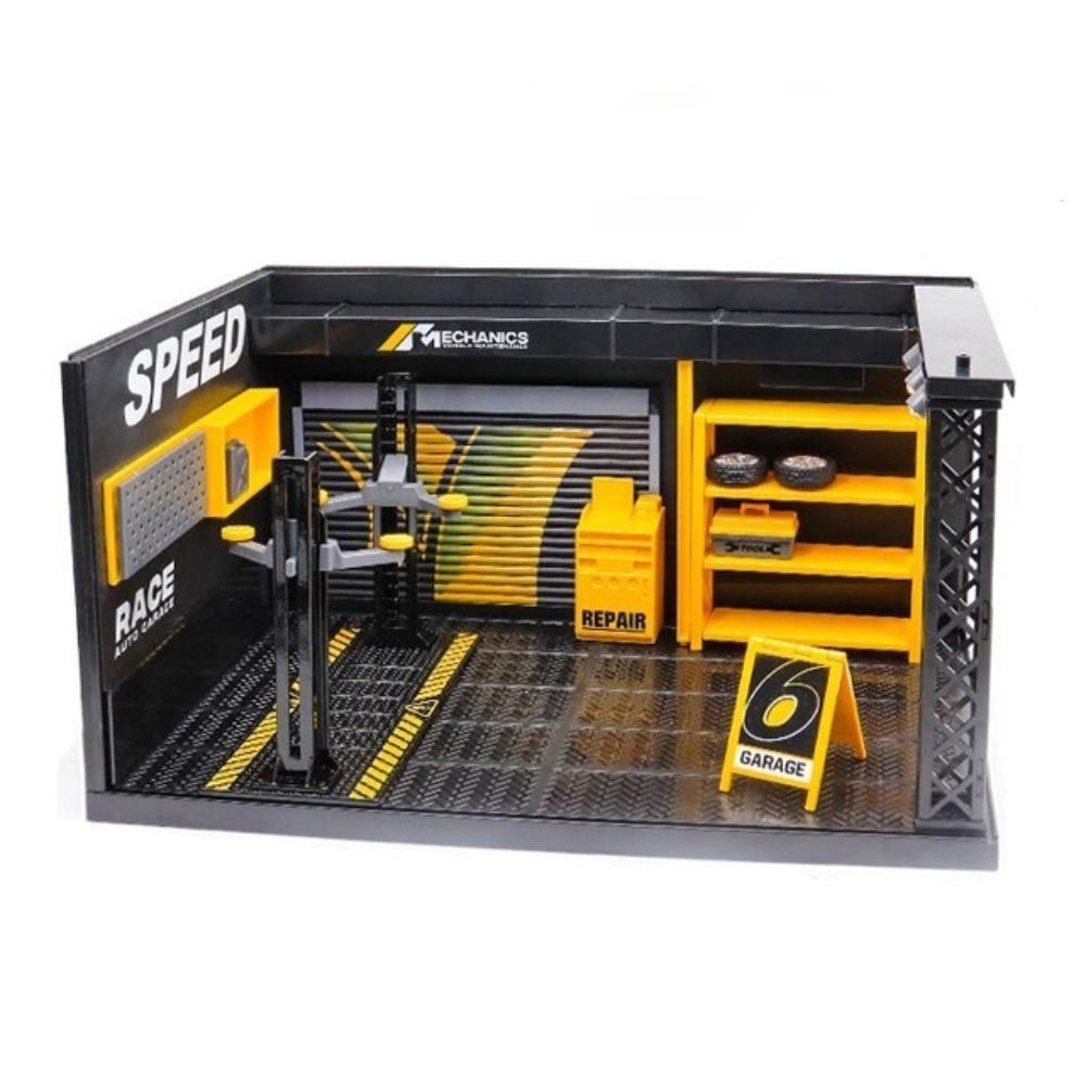 Diecast Zinc Zinc Alloy Lighting Parking Lot 1:24 1:32 Scale Car Model Display Car Garage Model  Assembly Toy