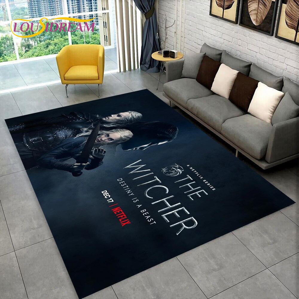 W-Witcher Game Gamer Коврик в стиле аниме, ковер для дома, гостиной, детской спальни, дивана, коврик для двери, декор, нескользящий напольный коврик