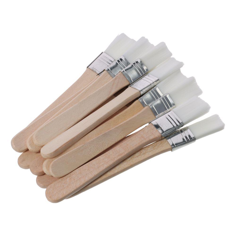 1/12Pcs 0.5 Inch Paint Brush Nylon Wood Handle Cabinets Bent Head Wall