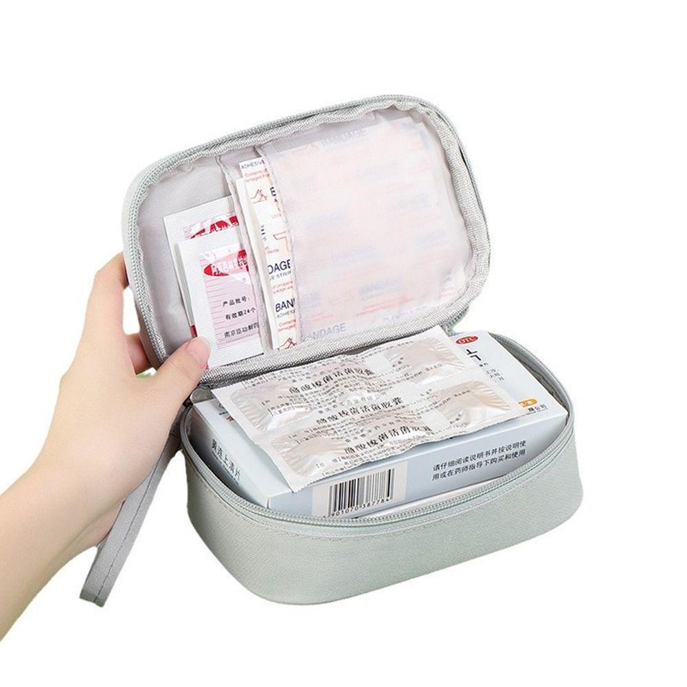 Large Capacity Medicine Bag Pink/Blue/Grey Storage Bag Multifunctional Emergency Kits  Outdoor