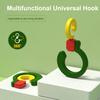 Вращающийся на 360 градусов многофункциональный крючок грузоподъемностью 1 кг, компактный дизайн, портативная дорожная вешалка для одежды, складной крючок