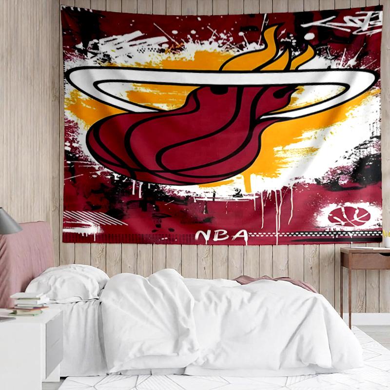 1PC Heat Miami Team Spirit Quick-Dry Tapestry, Unique Design Tapestry, Suitable for Bedroom,Livingroom, Playroom,Heartwarming Holiday Gifts