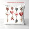 1 Pieces American Style Arrow And Heart Pattern Pillows Polyester Pillowcase, Sofa Decorative Cushion Cov Headboard Pillow