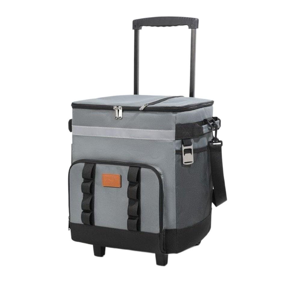 Большая Вместимость Изотермическая Сумка-Холодильник на Колесах Изоляционная Сумка Портативный Пикниковый Ящик-Тележка Сумка для Льда