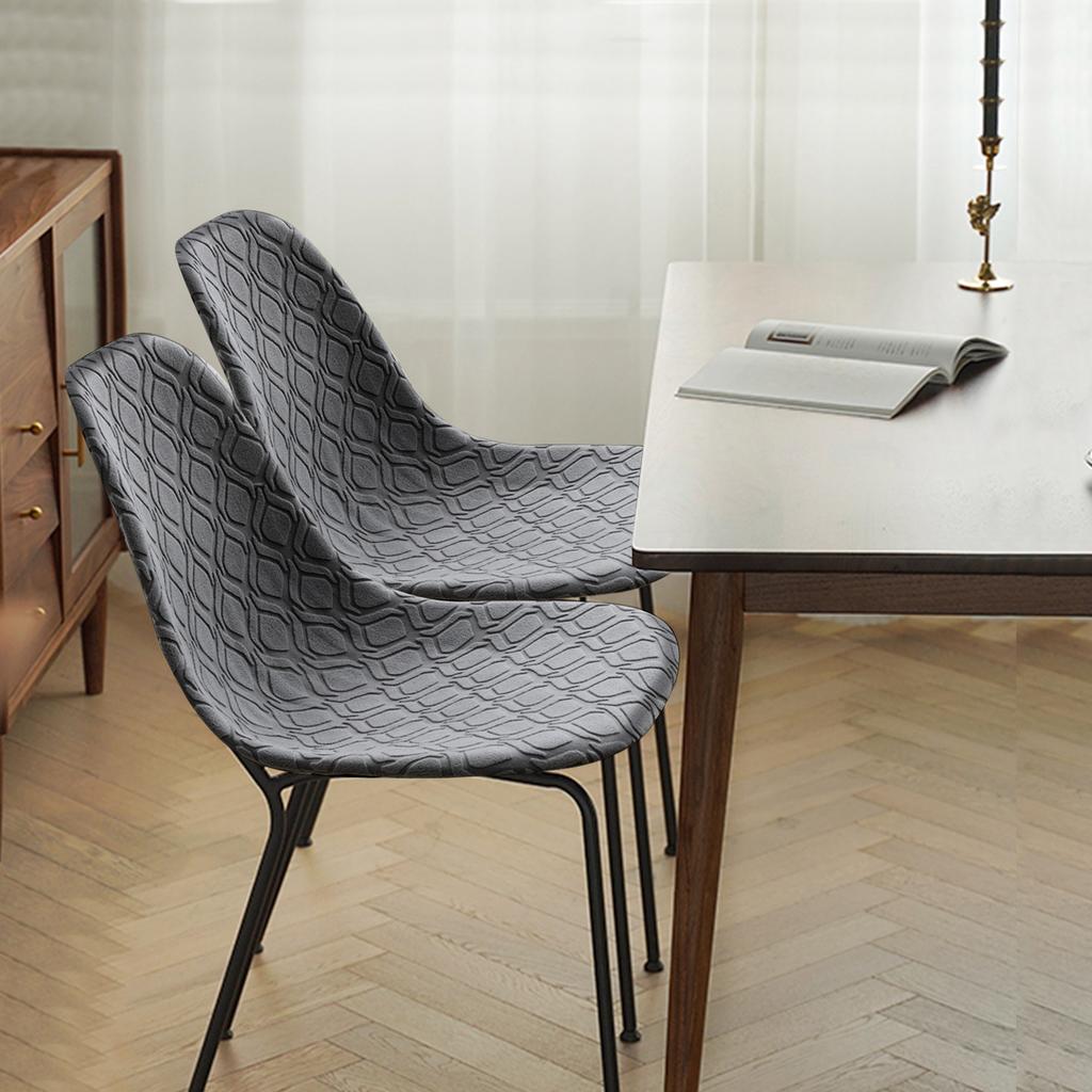 Маленький круглый жаккардовый чехол для стула Eames Shell в скандинавском стиле, современный минималистский чехол для обеденного стула