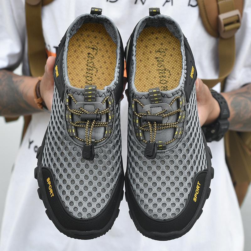 Mesh Shoes Summer Breathable Wading Shoes Men's Sports Leisure Running Tide Shoes Mesh Climbing Shoes Xiezi