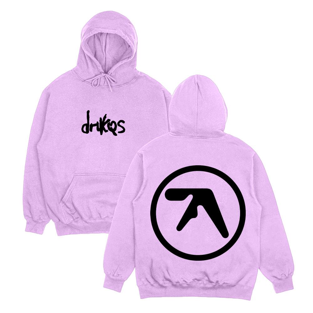 Drukqs Dual Logo Heavyweight Hoodie Aphex Twin High Street Sweatshirts Harajuku Long Sleeve Streetwear Fashion Unisex