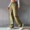 Women's High-waisted Straight-leg Workwear Casual Pants, American Retro Wide-leg Breathable Sports Pants
