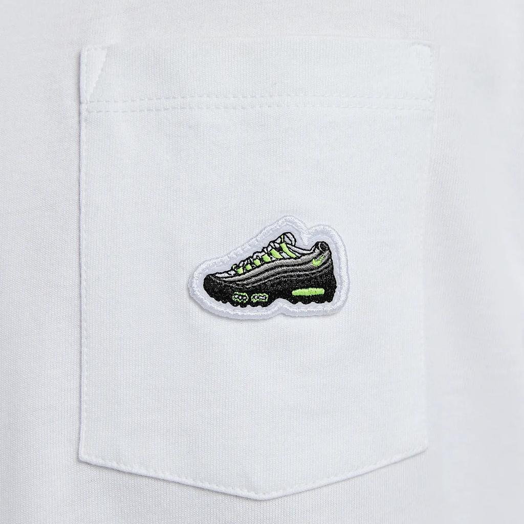 Nike Спортивная одежда Свободный крой Со спущенным плечом Повседневная Мягкая Футболка с коротким рукавом Мужские топы Белый HJ0575100