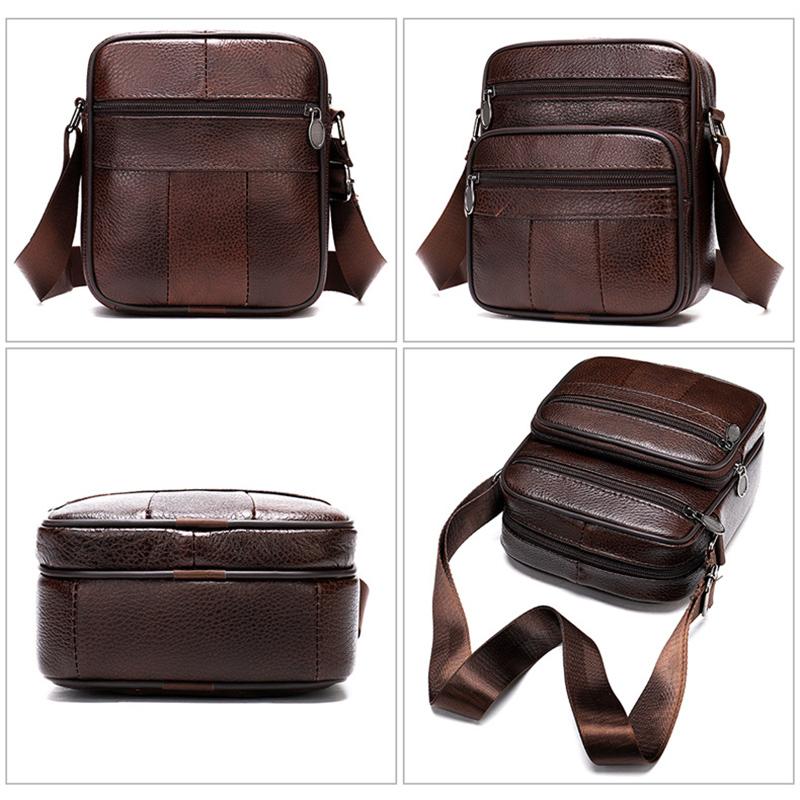 Новая вертикальная мужская сумка через плечо из натуральной кожи, повседневная сумка через плечо из натуральной кожи, регулируемая сумка через плечо для деловых поездок и поездок на работу из кожи