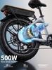 ONESPORT OT08 Electric Bike 500W Motor 48V 18Ah Battery 20 Inch Fat Tire E-Bike with Hydraulic Disc Brake for All Terrain