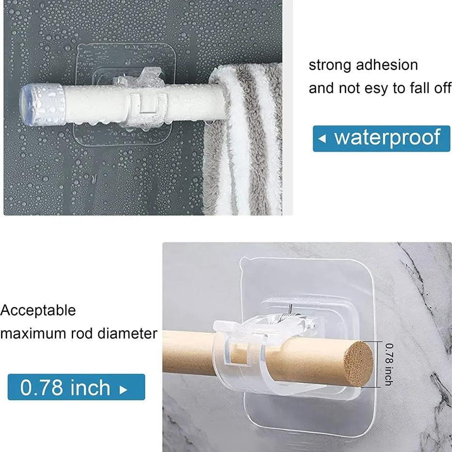 2/4/6 шт. кронштейн для карниза без дрели, самоклеящийся держатель для карниза, крючки, регулируемый крючок для карниза без гвоздей, аксессуар для дома