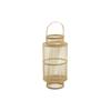 Candle Holder - Natural - Glass and Bamboo - 26 X 26 X 69 Cm - Interior Decoration - Mixed