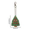 1 Set DIY Full Drill Christmas Theme Rhinestone Painting Keychain Resin Drill Pendant Cute Animal Key Chain Christmas