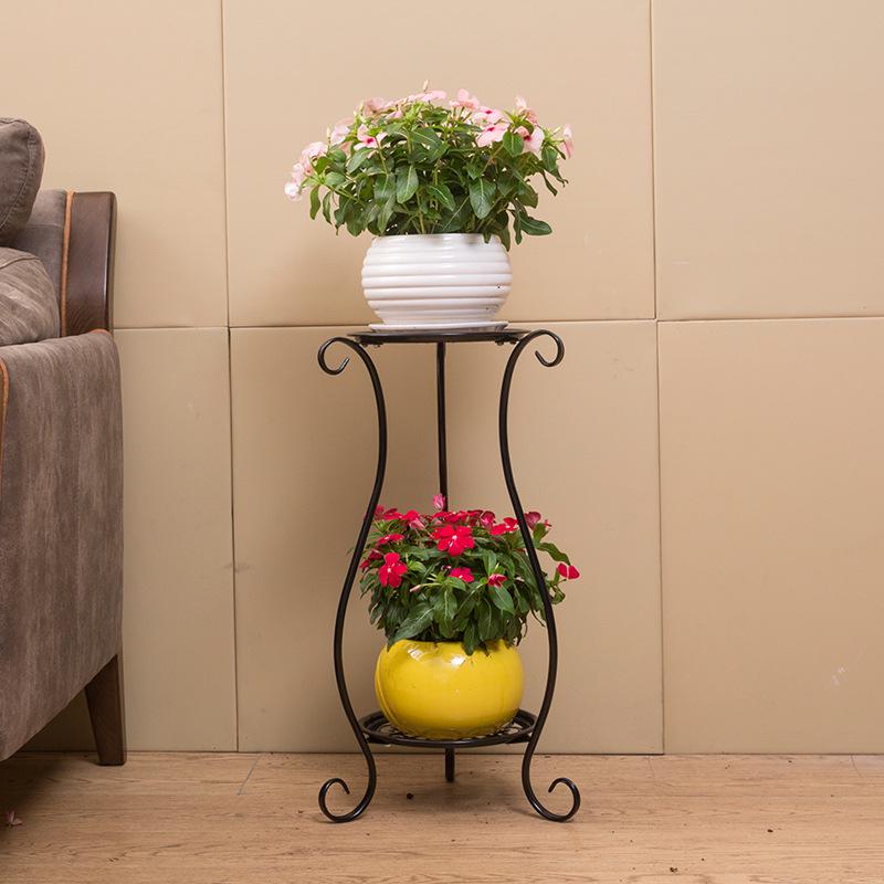 European Iron Multi-Layer Flower Stand for Indoor and Balcony Use