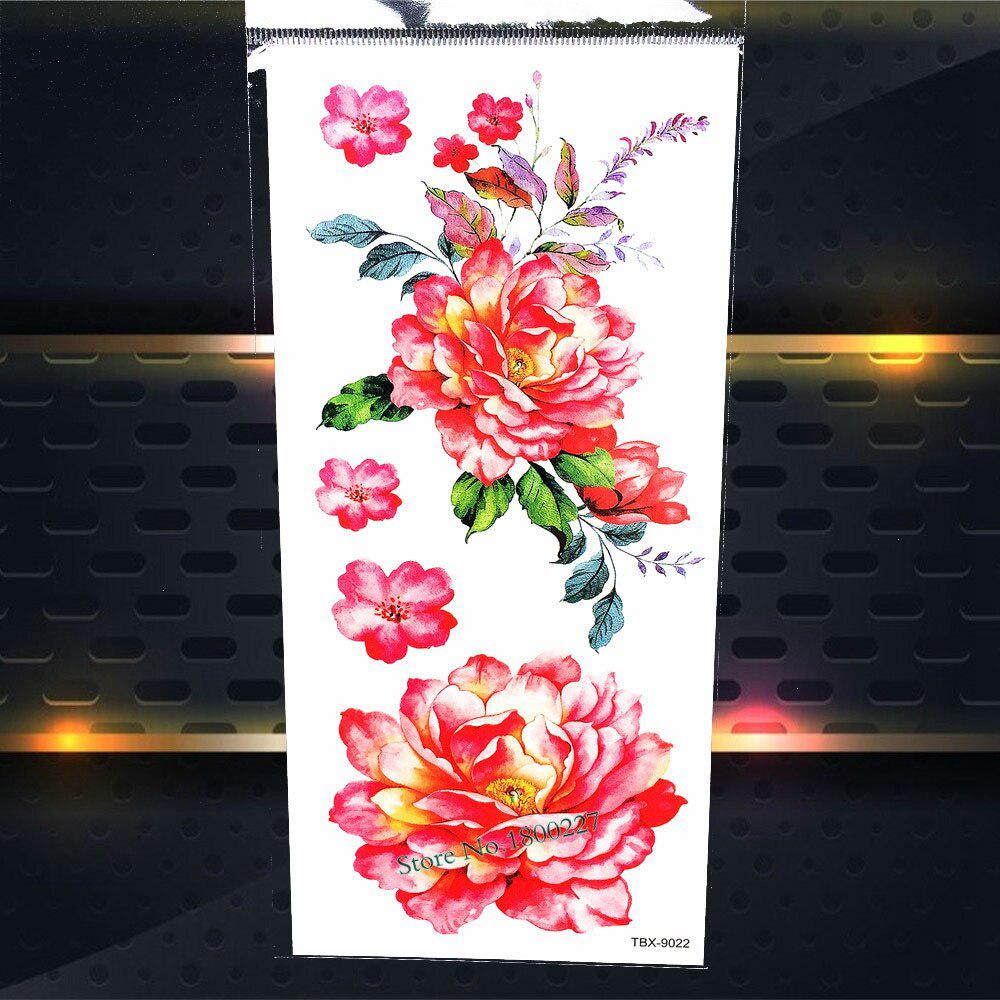 1PC Watercolor Rose Temporary Tatoo Chain Fake Jewelry Bracelet Flash Tatoo For Women Body Art Tatoo