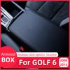 Для VW Golf 6 Аксессуары Volkswagen GTI MK6 2008-2010 2011 2012 2013 Защитная крышка бокса-подлокотника центральной консоли Внутренняя отделка