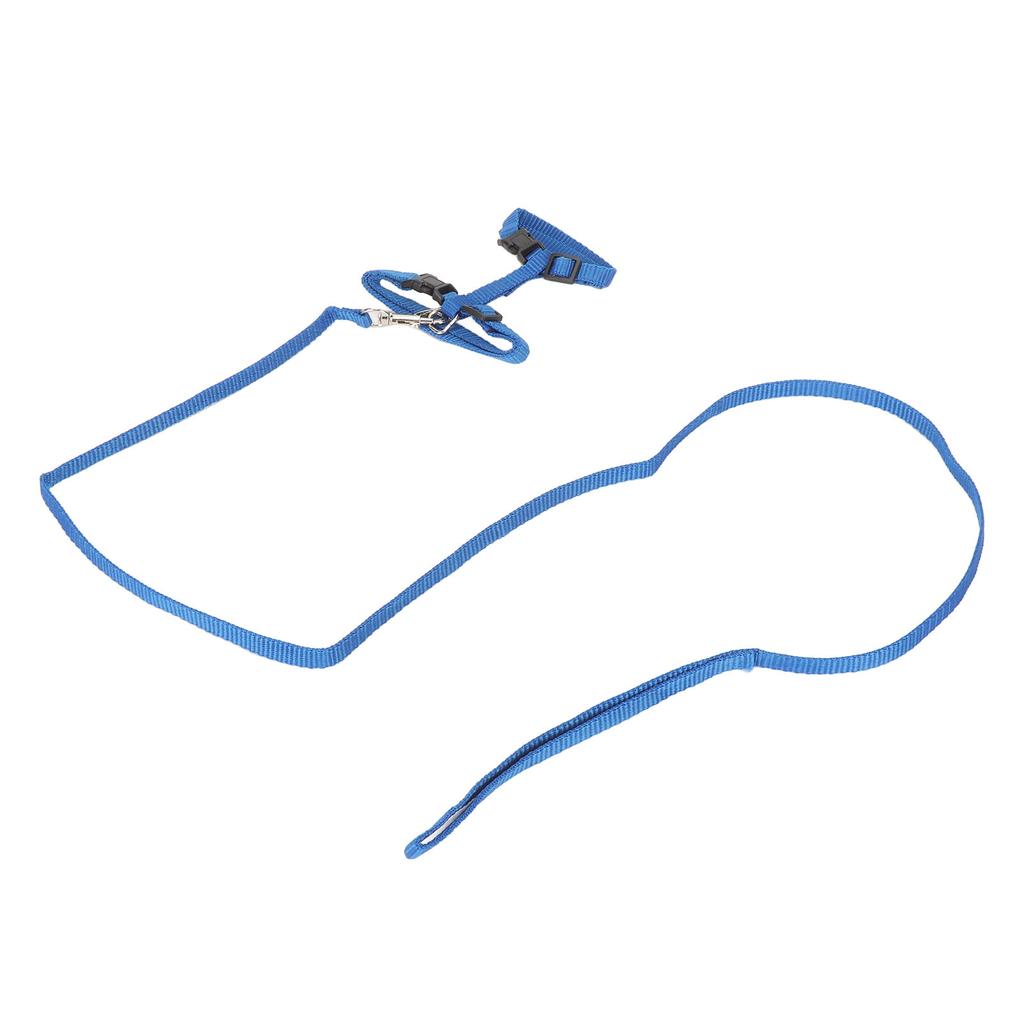 Кошачья шлейка Набор Защита от побега Регулируемая Легкая Шлейка для котенка на грудь с поводком для прогулок на улице Синий