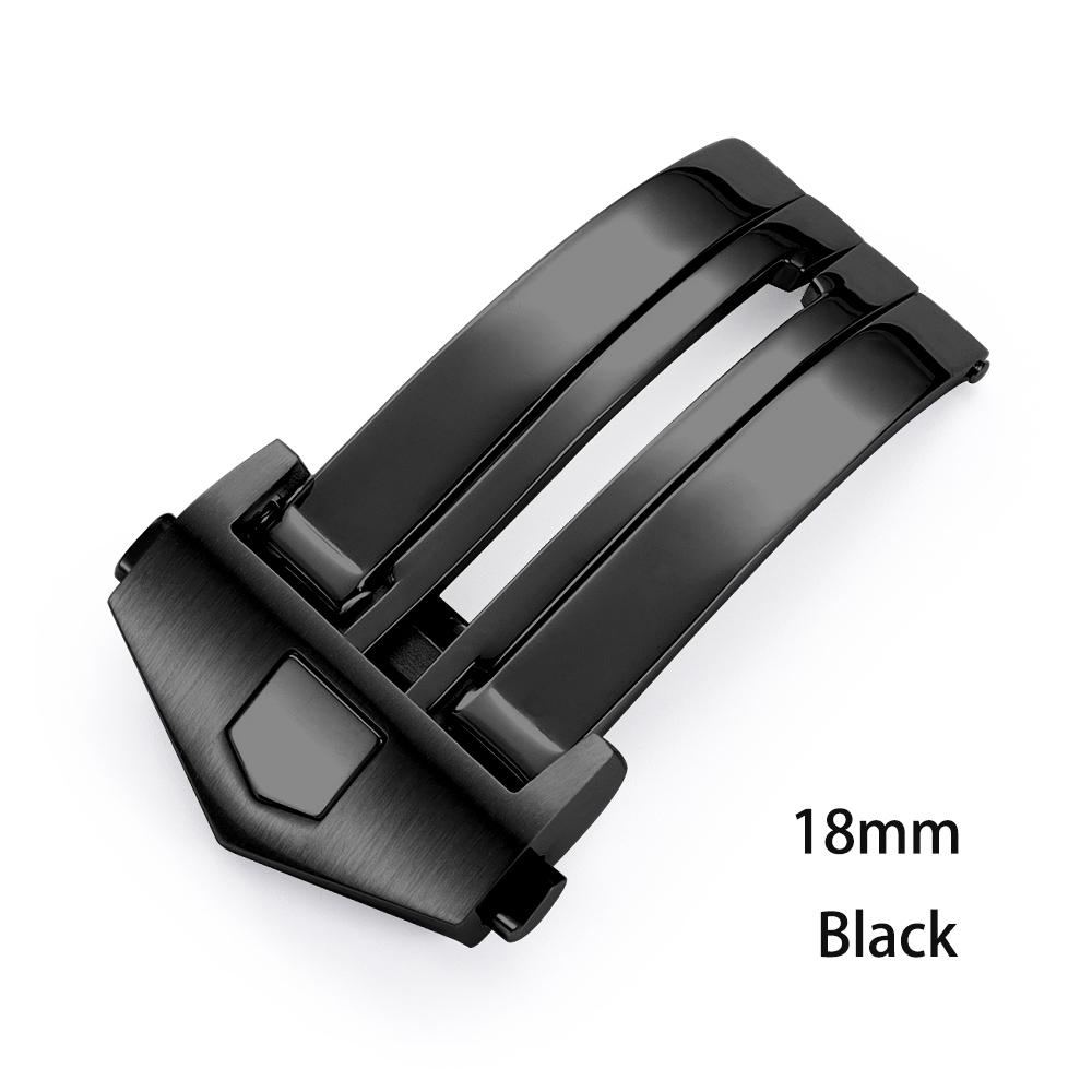 Для ремешка часов TAG Heuer Пряжка 18 мм 20 мм Нержавеющая сталь Двойные кнопочные застежки для кожаного силиконового ремешка Складная застежка