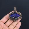 Подвеска из лазурита, ювелирное изделие из драгоценного камня ручной работы, подвеска, обернутая медной проволокой 999 пробы, ювелирная подвеска уникального дизайна