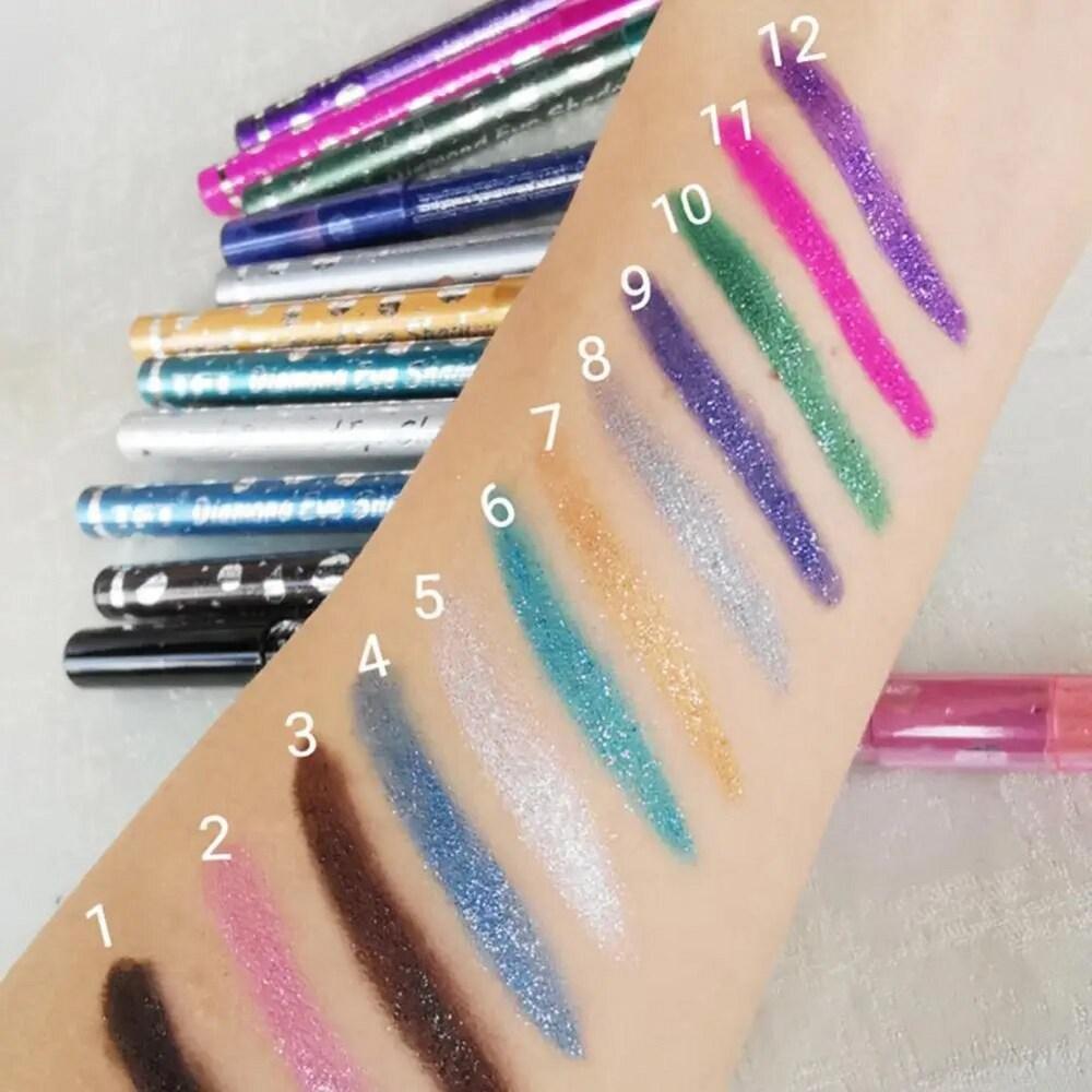 Pearlescent Eyeshadow Pen Stick Sequin Glitter Lipstick Pencil Longlasting Makeup Waterproof Silkworm, 06 F, 1 Piece, 06 F
