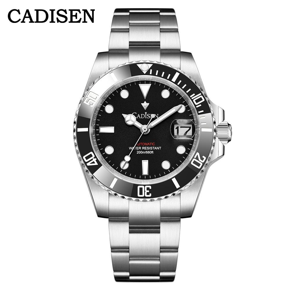 Cadisen New TOP Brand Luxury Men's Watch with Box Water Resistant 200m/660ft NH35 Automatic Men's Mechanical Watches