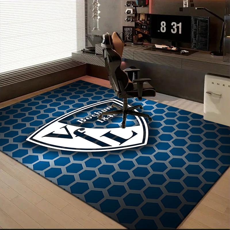 Football Bochum Rug for Living Room, Game Rooms, Office, Bedroom, Office Floor Mat Playful Design, fan gifts Christmas decor
