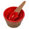 Ice Cream Spoon Cute Shape Food Grade Non-stick Anti-freeze Anti-slip Handle Tableware Multi-colored Homemade Ice Cream Cup
