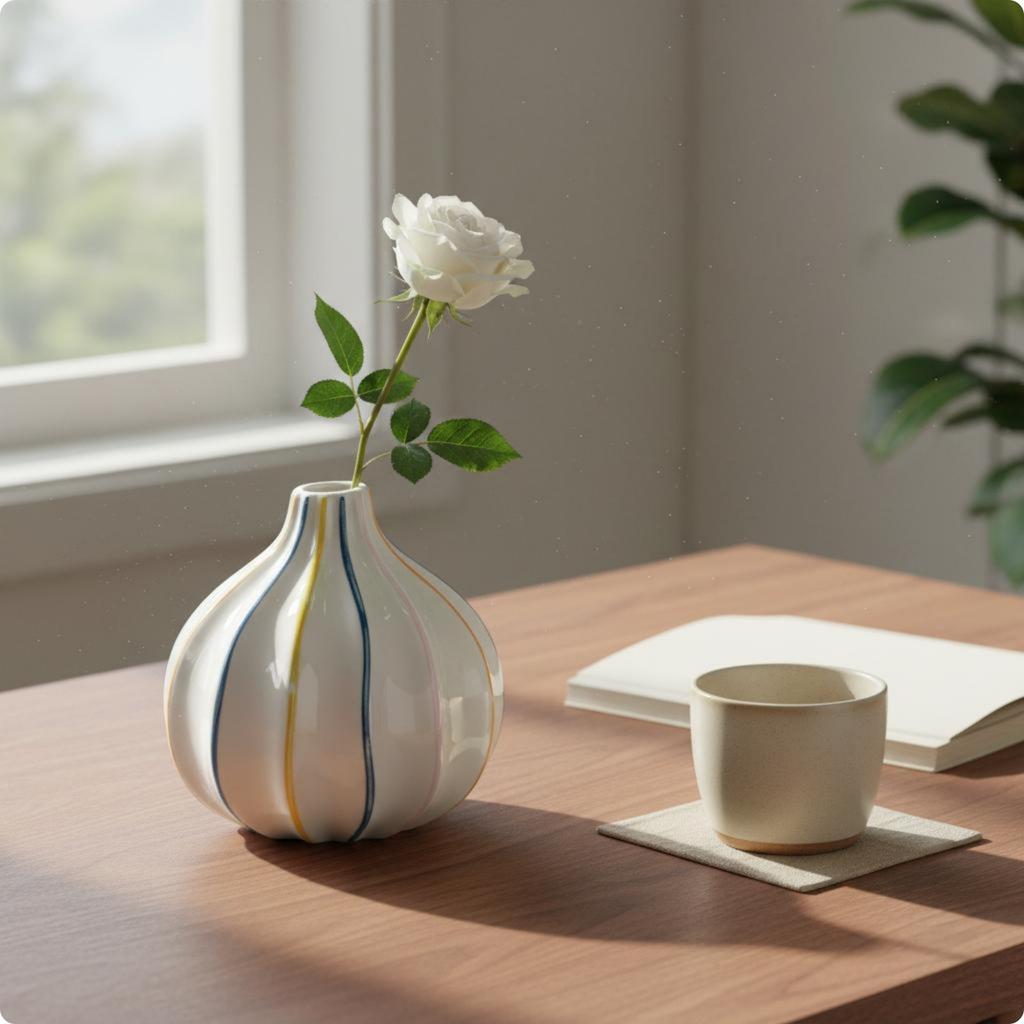 3 Pieces Small Flower Vase Minimalist Ceramic Vase Artistic Gift Idea for Desktop
