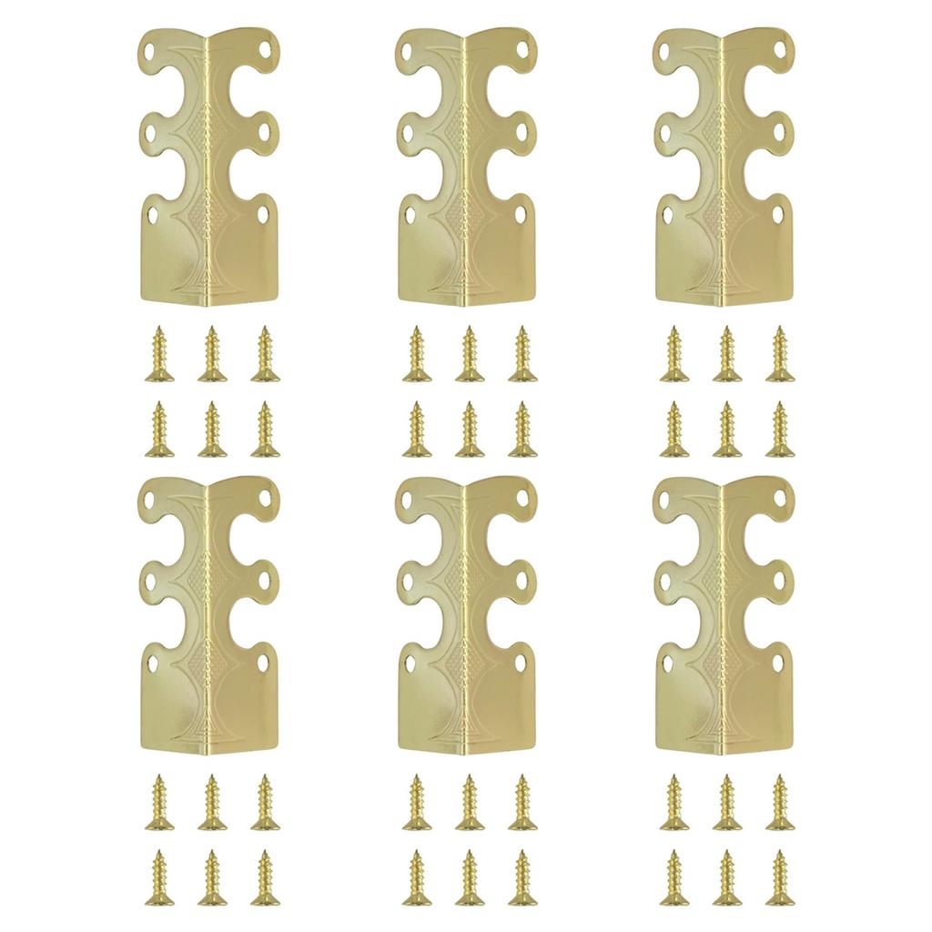 Для стильной защиты плинтуса с винтажными металлическими угловыми накладками 6 шт.