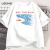 Eat The Rich T Shirt Men Women Funny Cotton Shortsleeve Tshirt Streetwear Printed Tshirt Casual Funny Tops Male Clothes