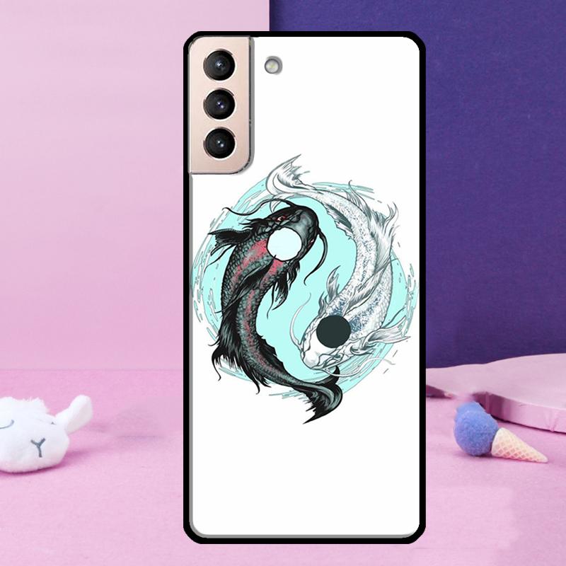 Чехол для телефона с рисунком Рыбы Кои Инь-Ян для Samsung Galaxy S24 Ultra S25 Ultra S9 S10 S20 S21 S22 Plus S23 S24 FE