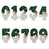1PC 0-9 Number For Girls Candle Children's Christmas Party Cake Topper Baby Shower Santa Claus Sparkly Wedding