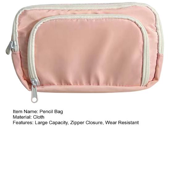Сумка-карандаш с гладкой молнией, большая вместимость, несколько отделений, ластик, линейка, сумка для хранения канцелярских принадлежностей для студентов