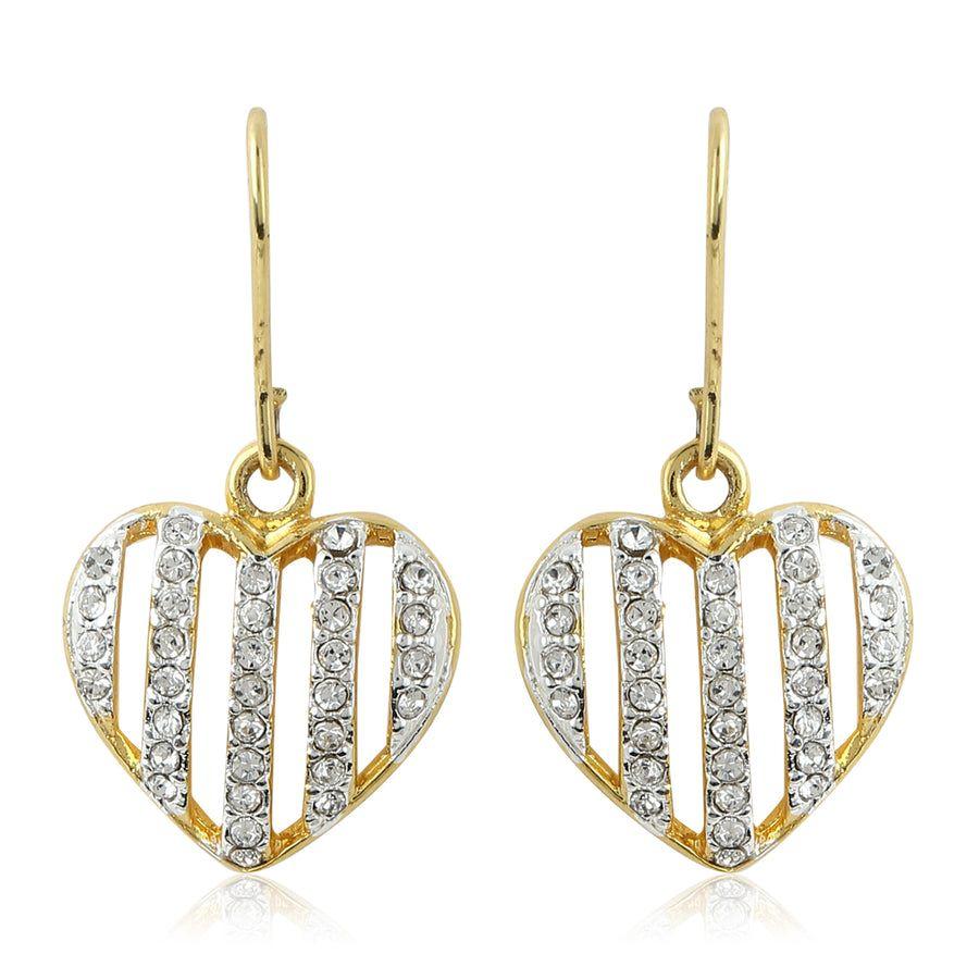 Серьги-сердечки с бриллиантами