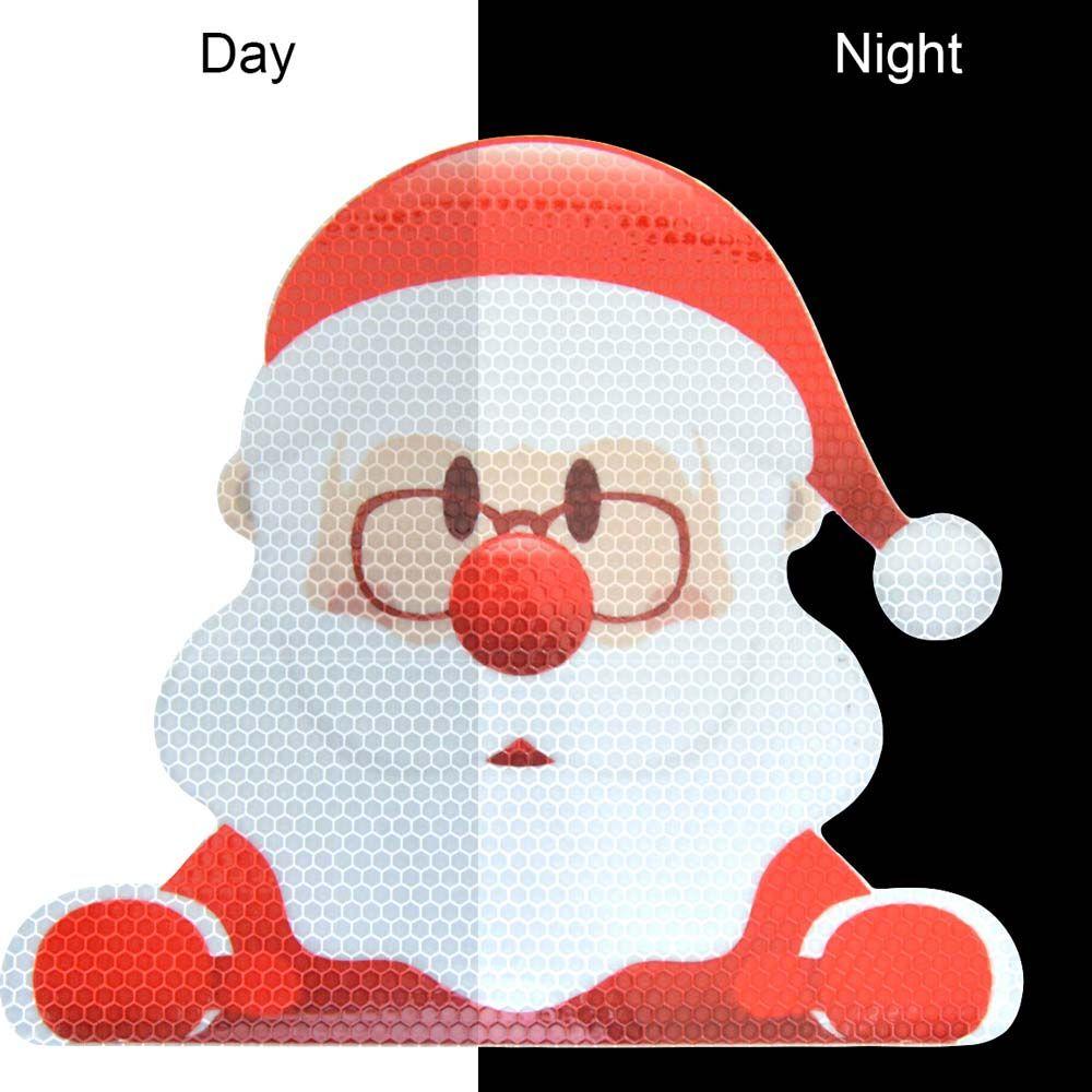 Внешние аксессуары, Стайлинг автомобиля, украшение, магнитная светоотражающая наклейка, рождественские наклейки из ПВХ