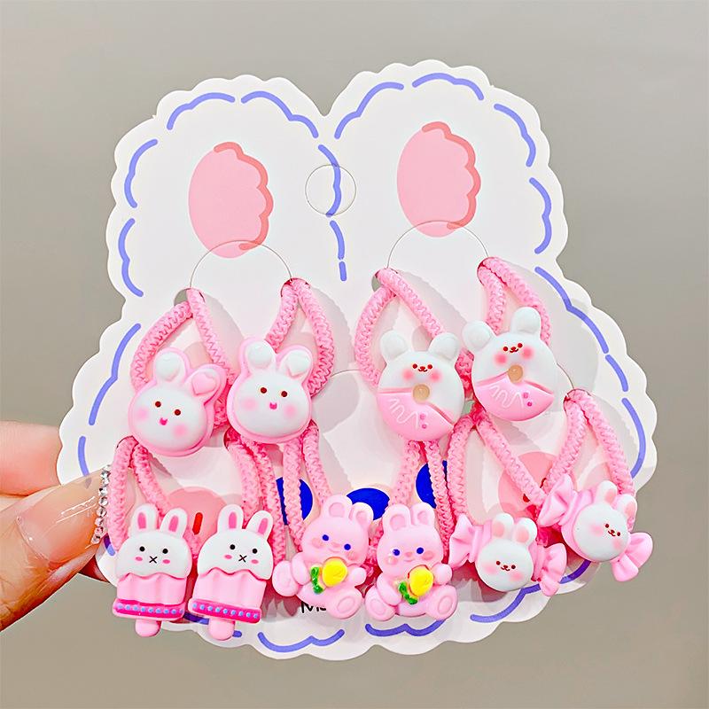 10 шт., милый бантик, эластичная лента для волос, веревка для волос с героями мультфильмов для девочек, милый держатель для хвоста, резинка для волос, детские резинки для волос, резинки для волос