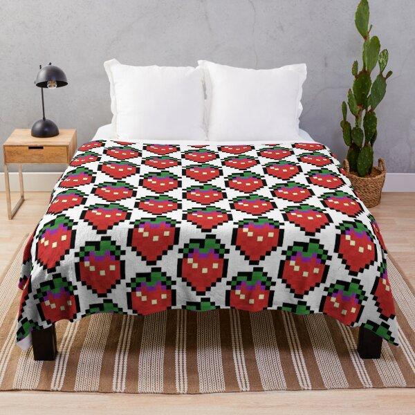 Cartoon Strawberry Theme Blanket Bedroom Soft Flannel Blanket Lunch Break Blanket