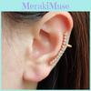 Modern Geometric Alloy Ear Clips With Rhinestones For Women And Special Occasions