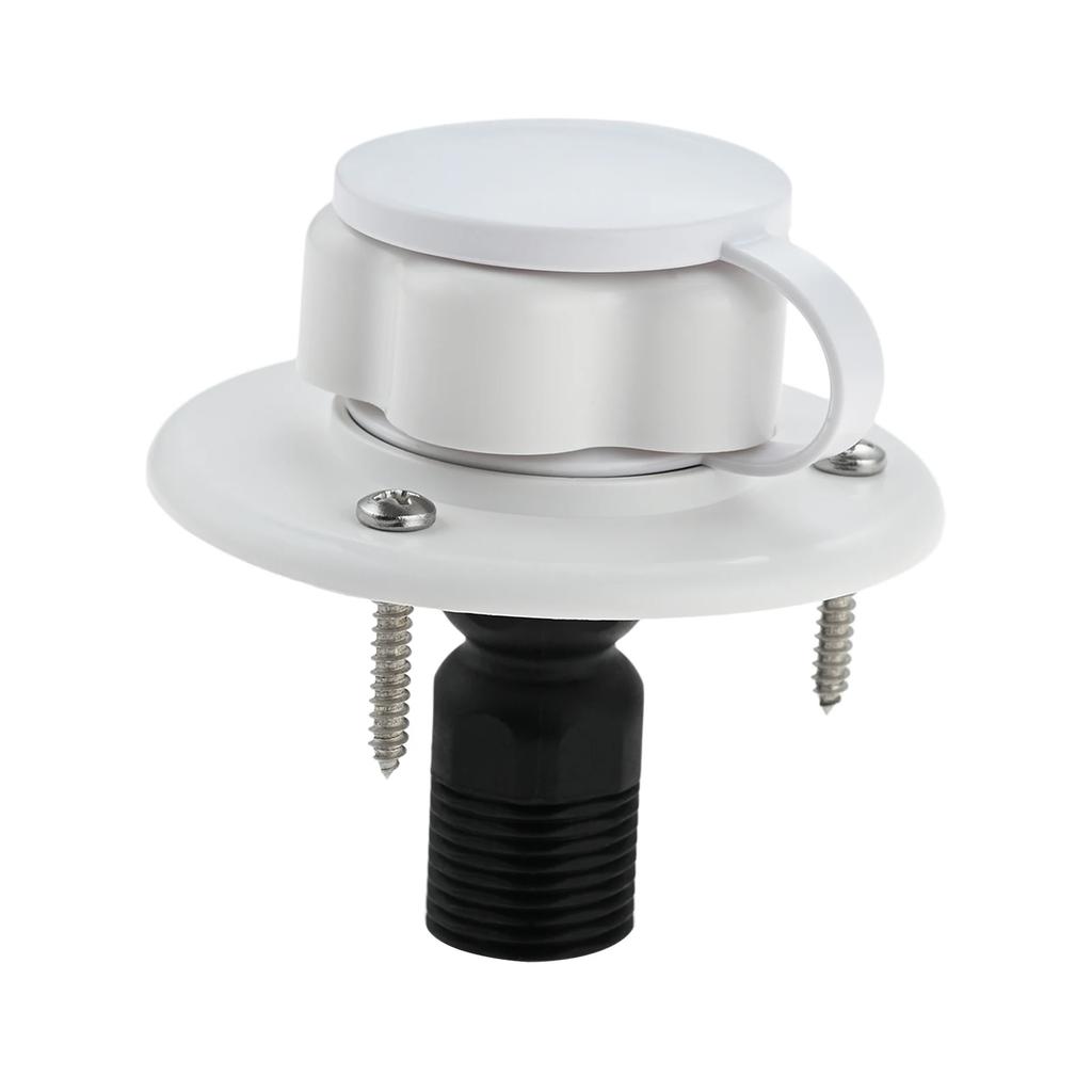 RV City Water Fill Inlet and Check Valve,Threaded Tube Flange Length 3" To 1/2",Water Hose Connector for Camper Motorhome Marine